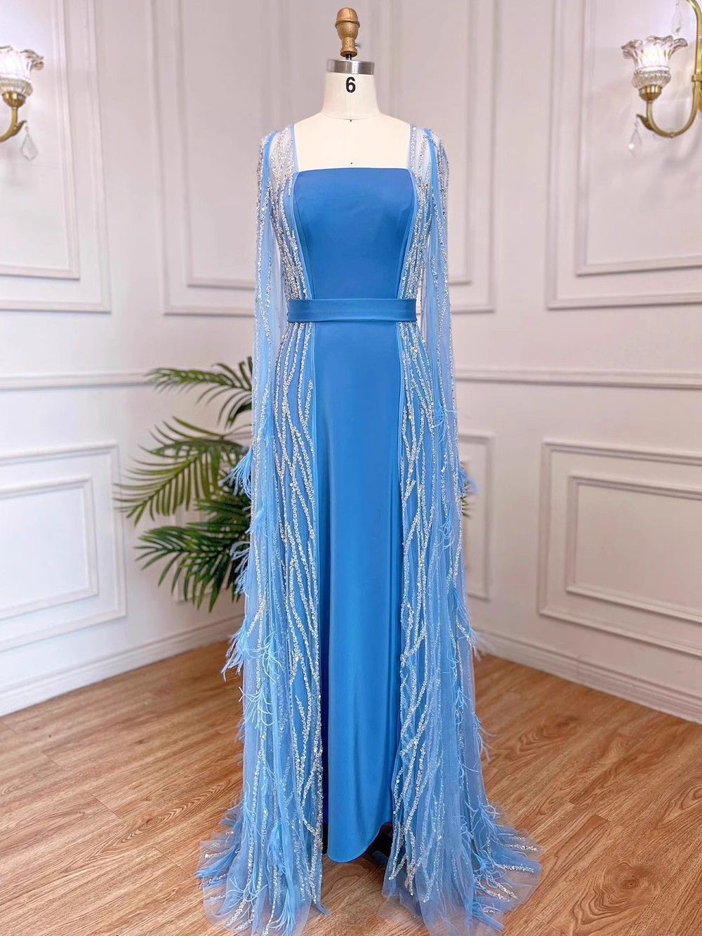 Elegant Long Sleeve Evening Gown For Women, Stretch Mermaid Tail Formal Dress With Train, High Waist Off-Shoulder Prom Dress For Weddings, Parties_ecoleips.com