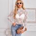 Women's Clothing Lace Tops Slim Long Sleeve Lace Mesh Bottoming Shirt For Women_ecoleips.com