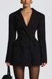 women's long sve blazer dr – tailored singlebreasted office dr with notched lapel, stretch polyester (white/navy/black/bury)_ecoleips.com
