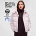 In Stock LU Style No Logo Puff Five-Grid Three-Proof 90 White Goose Hooded Down Women Short Puffer Jacket_ecoleips.com