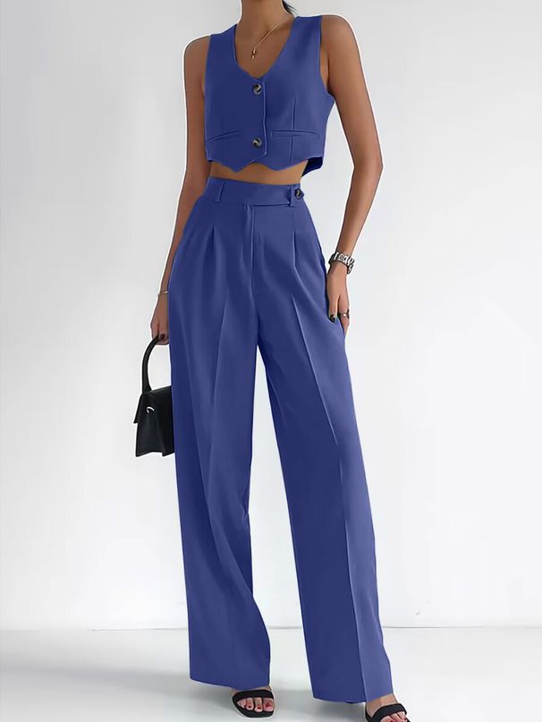 Women's Clothing Summer Fashion Casual Vest Suit_ecoleips.com