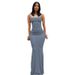 European And American Foreign Trade Women's Clothing 2022 Kardashian Skims Casual Slim Fit Strap Home Long Dress_ecoleips.com