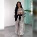 Women's Clothing Spring And Summer Sexy Printed Pleated Belt Splicing Ball Evening Dress_ecoleips.com