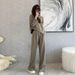Women's Clothing New Leisure Temperament Fashion Suit Lazy Style Retro Loose Slim Sweater Sweatpants Two Piece Suit Female Trend_ecoleips.com