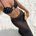 Women's Two Piece Bikini Swimsuit Set Polka Dot Shell Button Strapless European American Style for Vacation_ecoleips.com