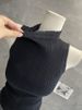 Women's Sleeveless High Neck Knitted Vest Top Sexy Tight Fitting T-Shirt for Layering_ecoleips.com