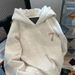 Men's Hooded Printed Thick Heavyweight Fleece Lined Casual Versatile Coat Autumn Winter High Street Trendy Brand Women's Clothing_ecoleips.com
