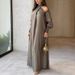 Women's Clothing Middle East Foreign Trade New Autumn And Winter Long Sleeve Dress_ecoleips.com