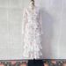 2026 Spring European And American Foreign Trade Elegant Lace-Up Floral Stand Collar Long Buttoned Charming Dress_ecoleips.com