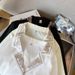 Women's Clothing Early Autumn New Suit Collar Temperament Heavy Embroidery Long Sleeved Chiffon Shirt Women's Tops_ecoleips.com