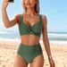High Waist Split Bikini Sexy European And American Style Swimsuit for Women Cross Border 2025 New Foreign Trade Swimwear_ecoleips.com