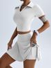 Best-selling Summer Sports Outdoor Two-piece Set Of Yoga Clothes For Women, Sports Golf Tennis Short Skirt Set_ecoleips.com