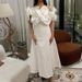 Women's Clothing Spring Style Beach Themed Maxi Dress Women's Off Shoulder Design Three Dimensional Floral Pattern Fitted Waist_ecoleips.com