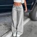 Women's Clothing Retro Low Waist Non Elastic Washed Straight Jeans Women's Wide Leg Denim Pants_ecoleips.com