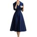 2026 New Spring Women's Clothing, Cross-Border European And American Dresses, Elegant Waist-Cinching Slim-Fit French_ecoleips.com