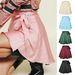 Solid Color Skirt High Waisted Fashionable One Piece Strappy Skirt Chiffon Satin Wrap Skirt_ecoleips.com