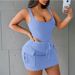 Voya Women's Spring And Summer New Jumpsuit, Workwear Bag, Short Skirt Set, Popular Fashion And Casual Two-piece Set_ecoleips.com