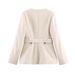girl Foreign Trade Wholesale Autumn New European And American Style Slim Fit Belted Blazer 8585593 Flared Pants 8583593_ecoleips.com