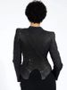 K Tailcoat Slim Fit Waist PU Versatile Jacket Motorcycle Suit Multi-color Rivet Leather Jacket_ecoleips.com