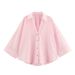Women's Slim Fit Striped Shirt Top Multi-Color Linen Long-Sleeved Casual Elegant Fashion Summer Blouse American Style_ecoleips.com