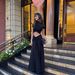 2025 European And American Cross-border Foreign Trade Women's Long , Elegant Round-neck Mesh Ruched Cropped_ecoleips.com