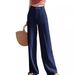 Muslim Women's Clothing Linen Wide Leg Casual Trousers Loose Cotton And Linen High Waist Straight Trousers For Women_ecoleips.com