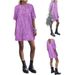 Women's Clothing Round Neck Women's Sequined Dress, Sexy Shimmering T Shirt, Sparkly Short Sleeve, Loose Fit, Party Dress_ecoleips.com