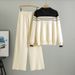Women's Clothing Striped Sweater Suit Spring New Loose Fashion Casual Wide Leg Pants Knitted Two Piece Suit_ecoleips.com