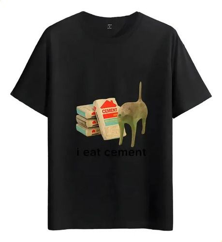 Women's T-Shirts T-shirt Muscle Freaks Eating Cement Meme Style Cat_ecoleips.com