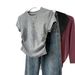 Women's Slimming Round Neck T-Shirt Short Sleeve Pleated Versatile Base Layer Top Spring Summer New Arrival American Style_ecoleips.com