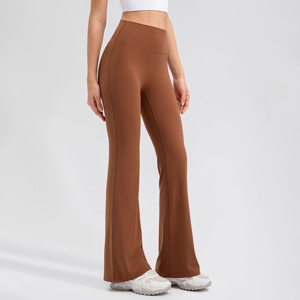 Women's Clothing High Waist Hip Lifting Micro Flared Yoga Pants Breathable No Embarrassing Line Sports Fitness Pants_ecoleips.com