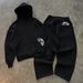 Women's Personalized CD Print Design Sweatshirt Pullover Hoodie with Sweatpants Street Trend Wholesale Suit_ecoleips.com