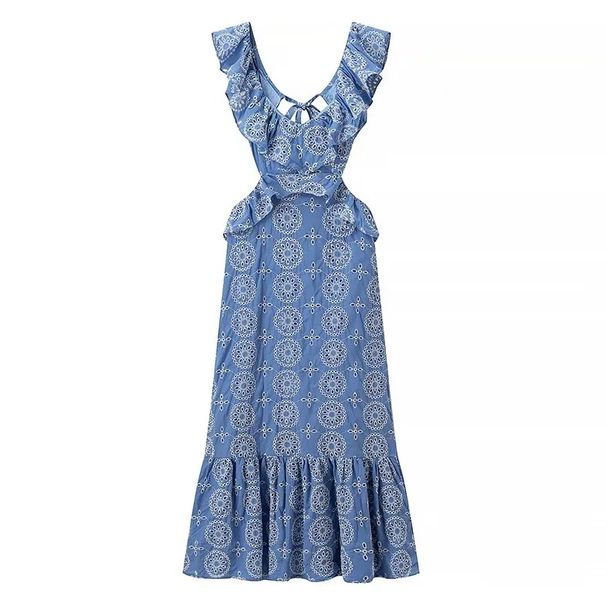 Women's Clothing Women's Heavy Embroidered Layered Midi Dress Short Sleeves Fashionable Clothing For Formal & Casual For Women_ecoleips.com