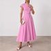 European And American 2025 Summer Women's Clothing Solid Color Button Short Sleeved Top Button Long Skirt Two Piece Suit_ecoleips.com