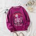 2025 European American New Autumn And Winter Women's Round-neck Fleece-lined Thickened Sweatshirt, Warm,_ecoleips.com