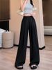 K Women's New Slim And Loose Hanging Pants Straight Leg Casual Wide Leg Pants_ecoleips.com