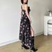 European And American Style 2024 Summer New Women's French Floral Lace Hollow-out See-through Slit Slim-fit Camisole_ecoleips.com