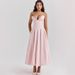 Women's Clothing Temperament Long Skirt Tube Top Skirt V Sharp Angle Fishbone Waist A Line Dress Long Skirt Dress_ecoleips.com