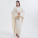 Verve Muslim Women's Clothing Kaftan Batwing Sleeve Embellished Robe Abaya MSL1134_ecoleips.com