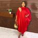 Women's Clothing Rayon Robe Stand Collar Bat Sleeves With Diamond Applique Long Skirt_ecoleips.com