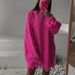 Women's Loose Fit Solid Color Round Neck Pullover Sweater Mid-Length Knitted Top For Autumn Winter_ecoleips.com