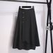 Women’s Clothing Fat Mm Spring And Summer High Waist Cover Hips To Show Thin Age Reduction Fashion All Match Design Irregular Skirt_ecoleips.com