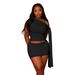 D88238 Style 2025 Spring New Casual Fashion Women's Asymmetrical Strap Solid Color Short Skirt Set_ecoleips.com