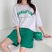 Women's Plus Size Summer Korean Style Fashion Two Piece Set Casual Loose Sportswear T-Shirt And Pants Student Suit_ecoleips.com