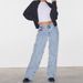 Women's Clothing Low Waist Straight Pants Washed Light Blue Denim Trousers_ecoleips.com