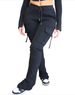 K Women's Casual Tight Sportswear Multi-pocket Workwear Jumpsuit Pants;_ecoleips.com