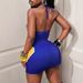 Women's Sexy Fashion Printed Dress European American Style Halter Neck V Neck Backless 2025 Cross Border_ecoleips.com