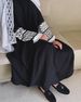 Modest Abaya Dress Women's Embroidered Tassel Cardigan Robe Muslim Fashion Dress For Dubai Middle East Polyester_ecoleips.com