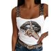 Women's Sexy Suspender Lip Print Vest Top Style New Relaxed Everyday Wear Comfortable Feshion_ecoleips.com
