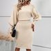 Bodycon Knit Dress – Slim-Fit Long Sleeve Sweater Dress In Rose/Grey/Beige/Black (S-XL) | Elegant & Versatile_ecoleips.com